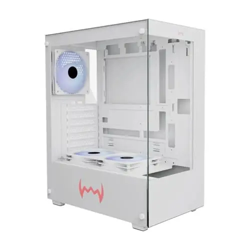 Dawg X 430 ARGB White ATX Mid Tower Cabi...