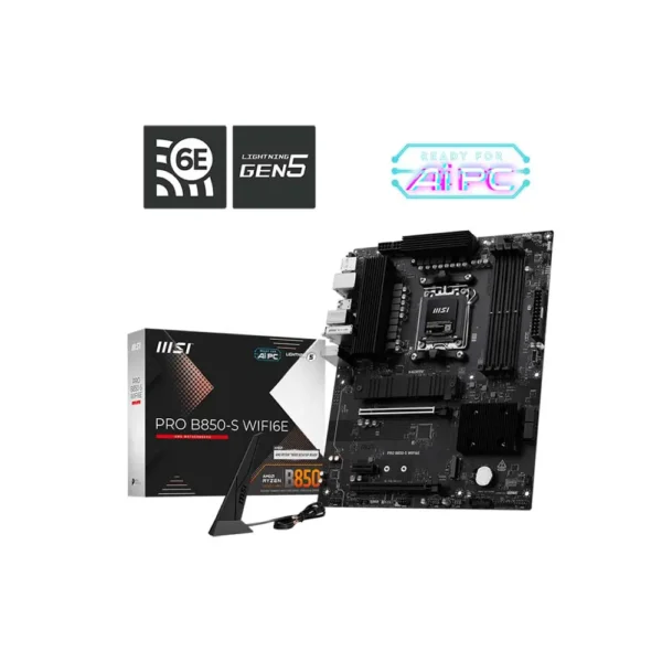 MSI Pro B850-S WiFi6E AM5 ATX Motherboar...